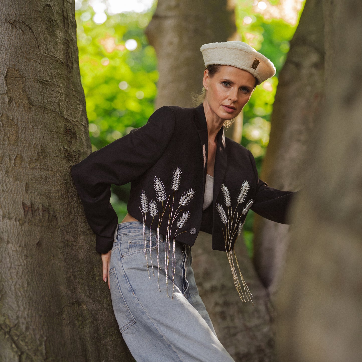 Cropped Jacket "Wheat ears"